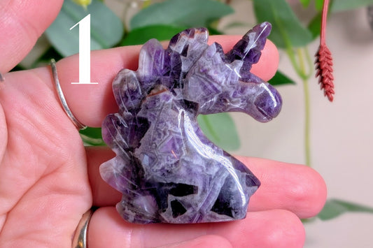 Amethyst Unicorn Head