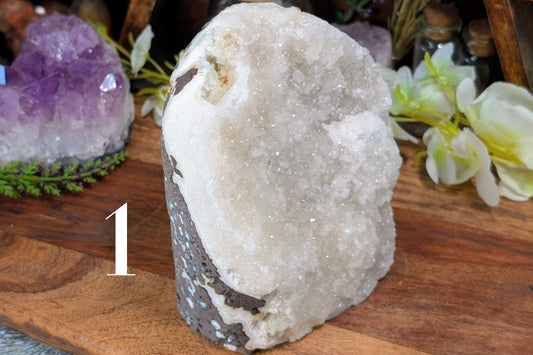 Apophyllite Cut Base Cluster