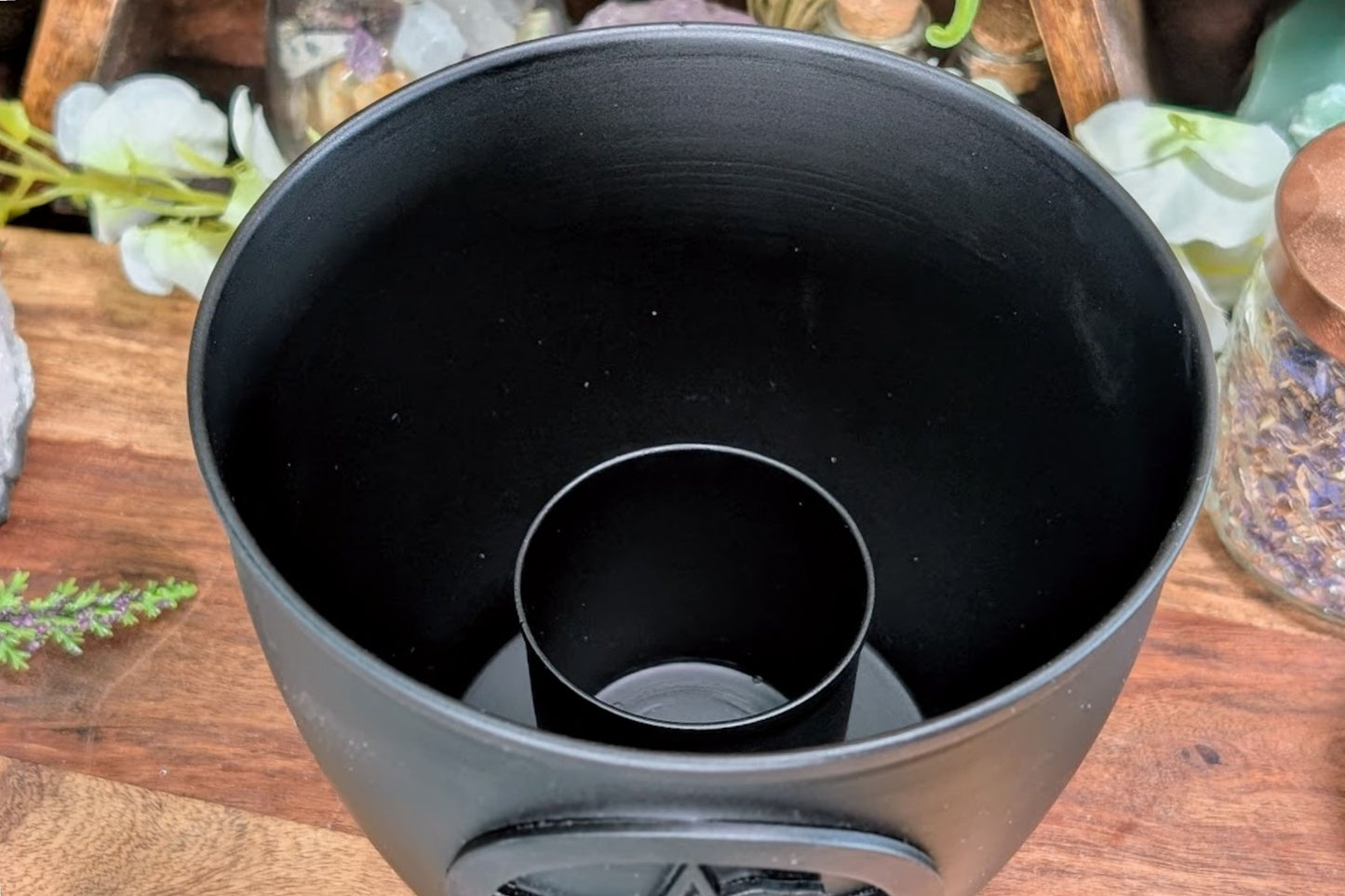 Cast Iron Ash Pot - Raven and Pentacle