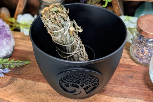 Cast Iron Ash Pot - Tree of Life