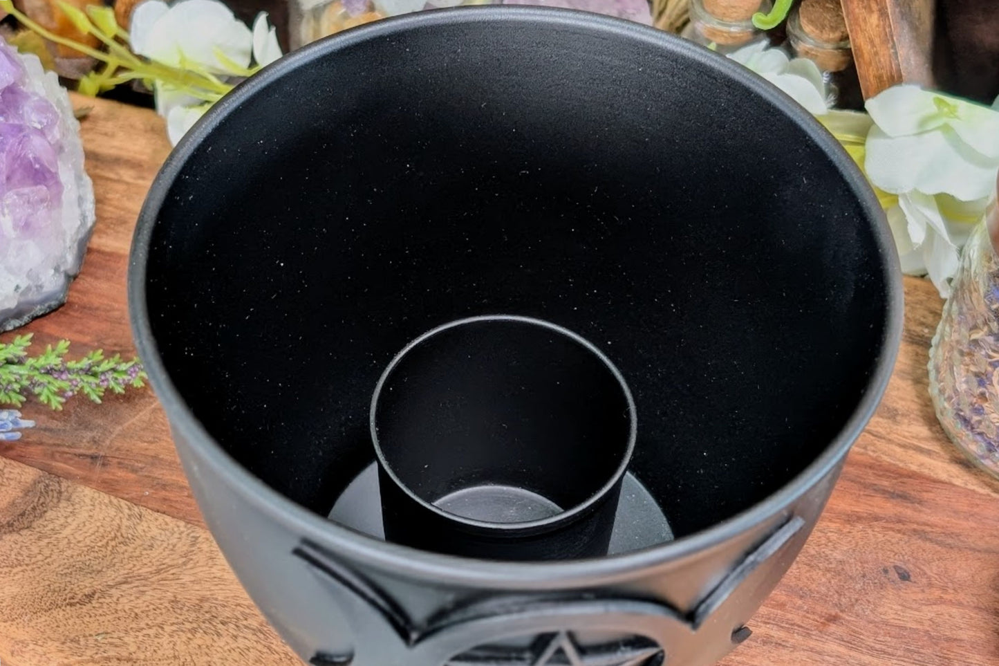 Cast Iron Ash Pot - Triple Moon
