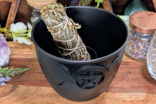 Cast Iron Ash Pot - Triple Moon