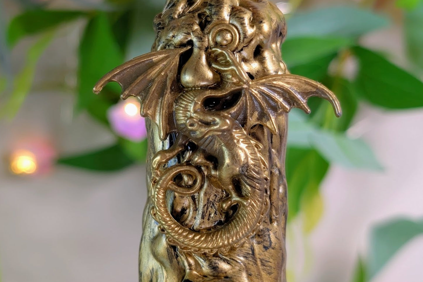 Besom with Red Jasper and Dragon