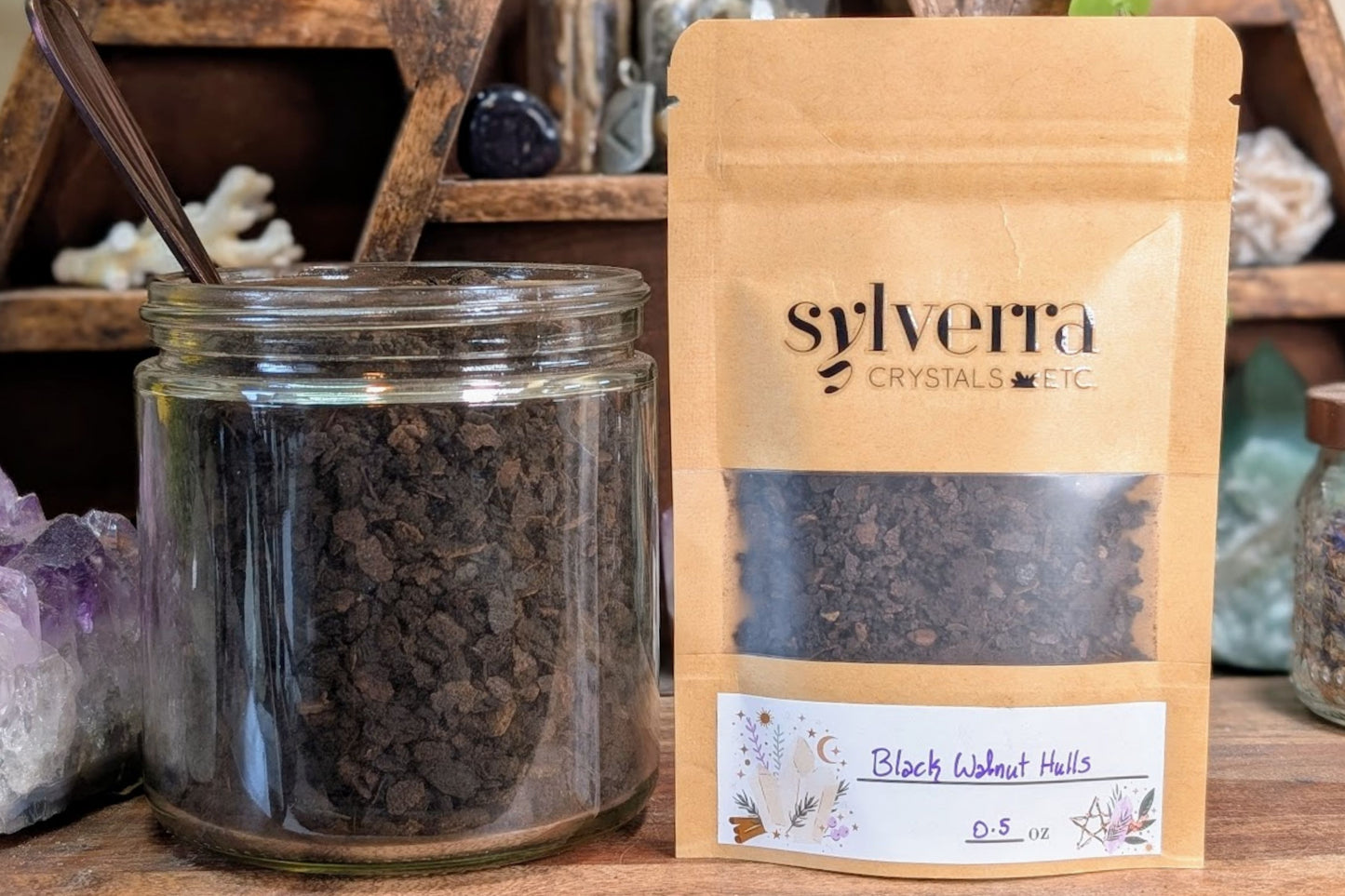 Black Walnut Hulls - 0.5 oz Bag - BACK SOON