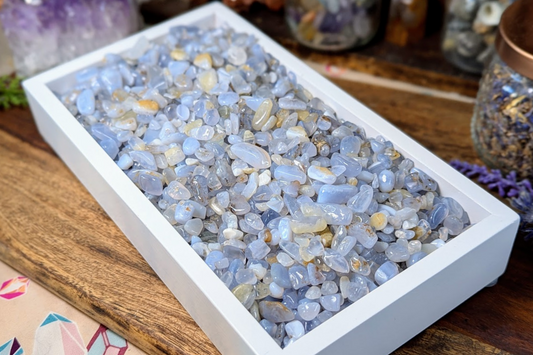 Blue Lace Agate Chips - 2 oz Bag