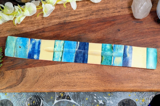 Bone Painted Incense Holder