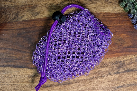 Chainmail Bag - Purple 4.5"