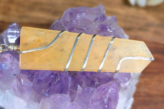 Citrine Flat Point Necklace