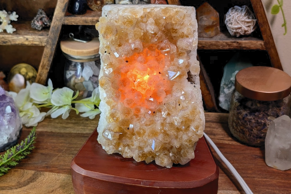 Citrine Cluster Lamp