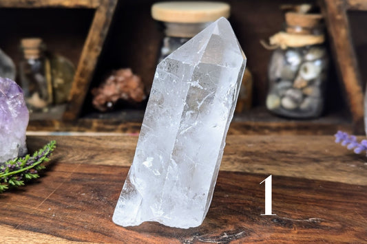 Clear Quartz Rough Point 7 - 8 oz