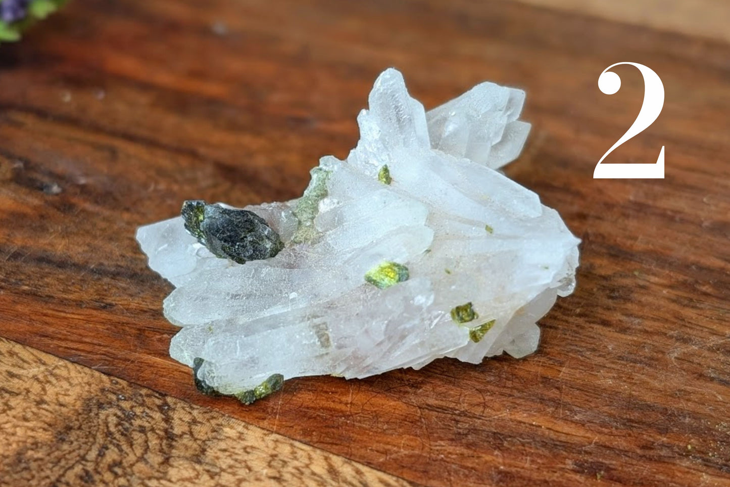 Epidote in Quartz Specimen