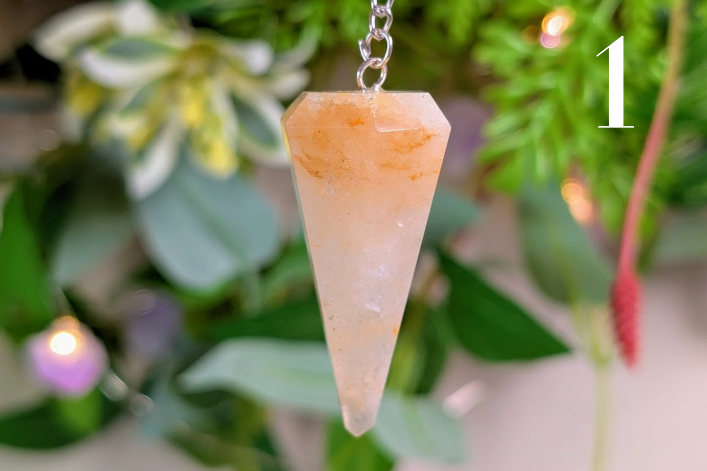 Golden Healer Quartz Pendulum
