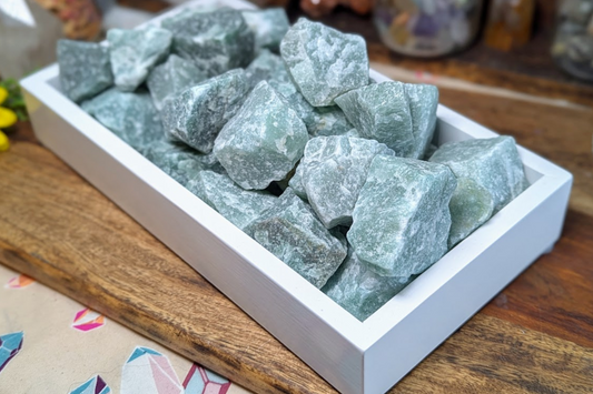 Green Aventurine Rough Pieces - Set of 5
