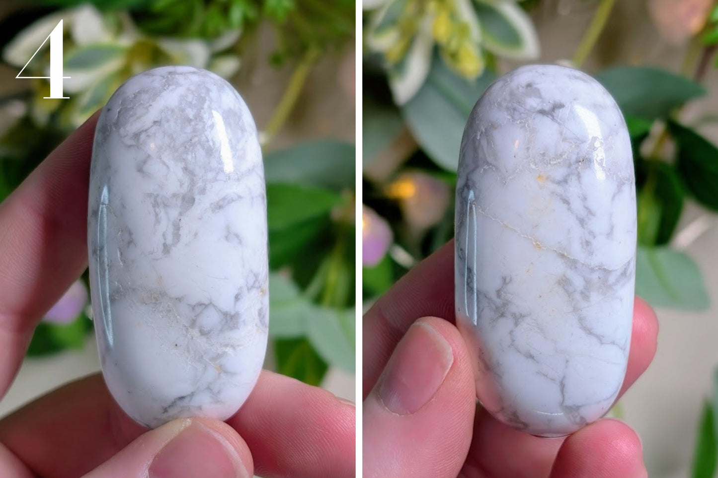Howlite Palm Stone