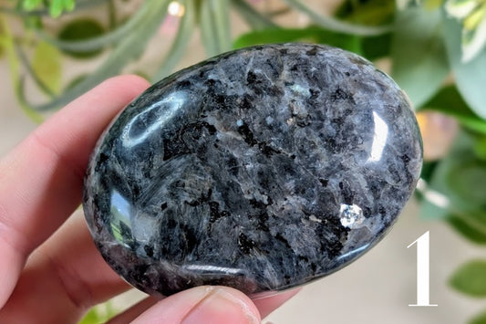 Larvikite Palm Stone