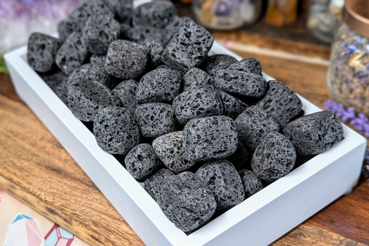 Lava Stone Tumbled - 4-set