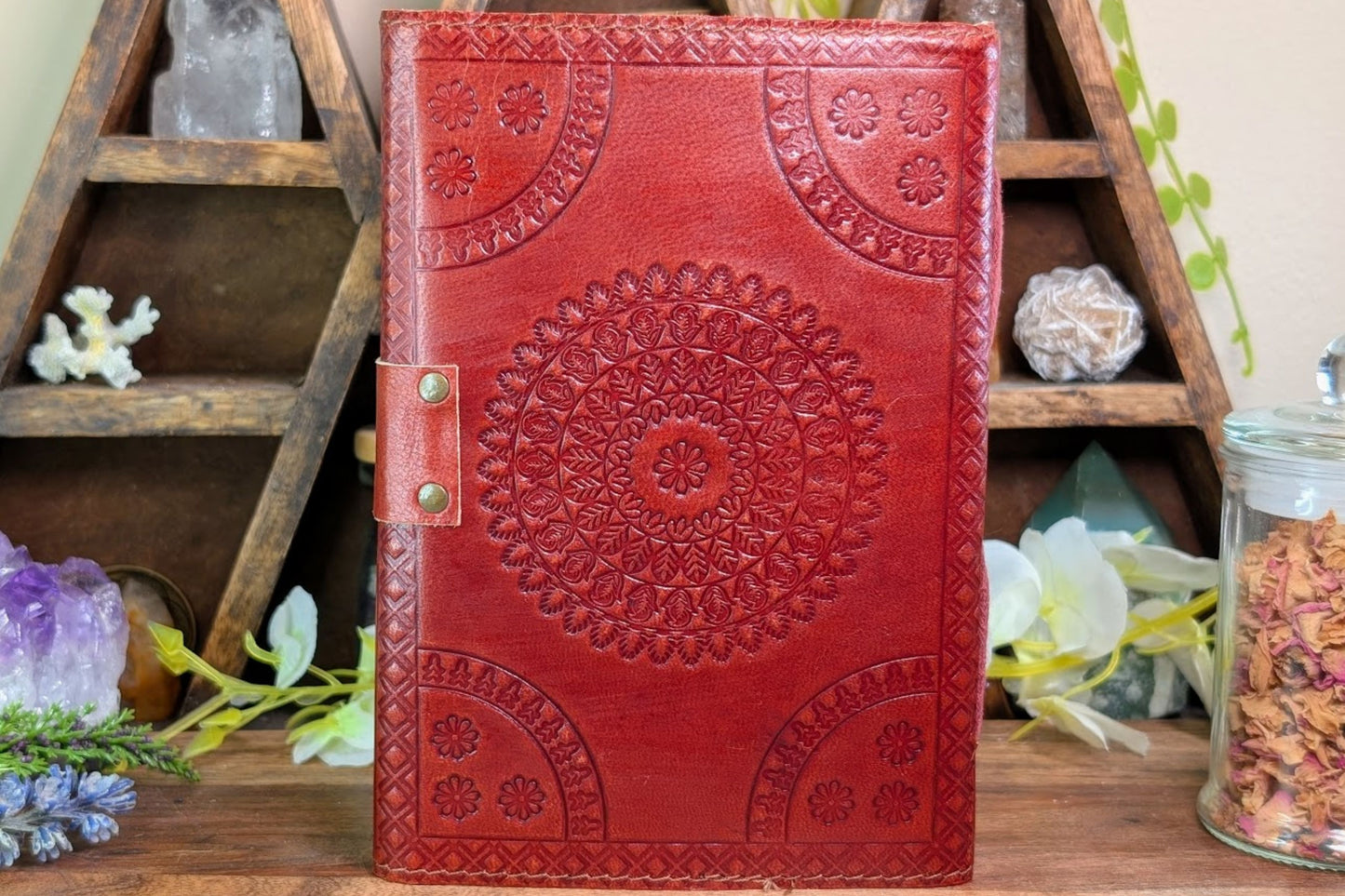Leather Journal with Lapis Lazuli