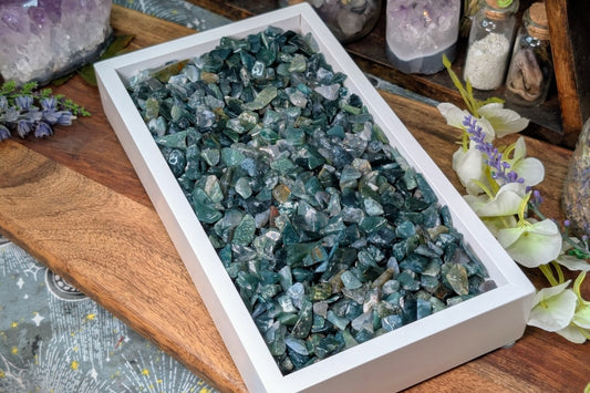 Moss Agate Chips - 2 oz Bag