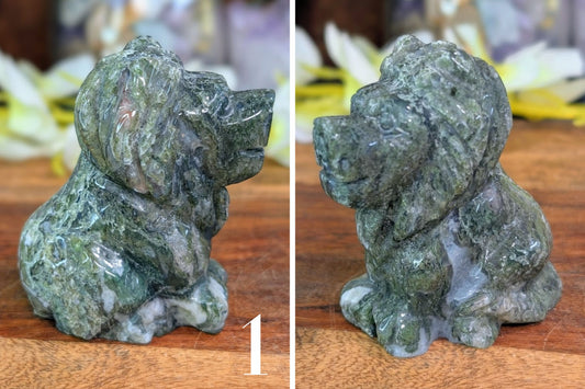 Moss Agate Lion