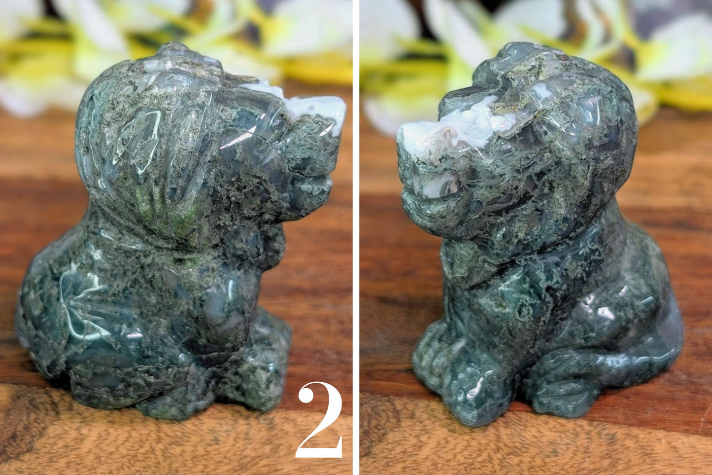 Moss Agate Lion