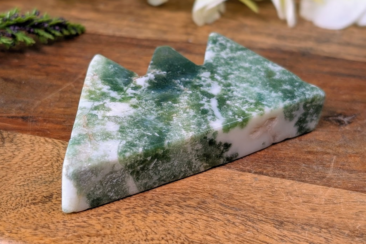 Moss Agate Mountain Carving