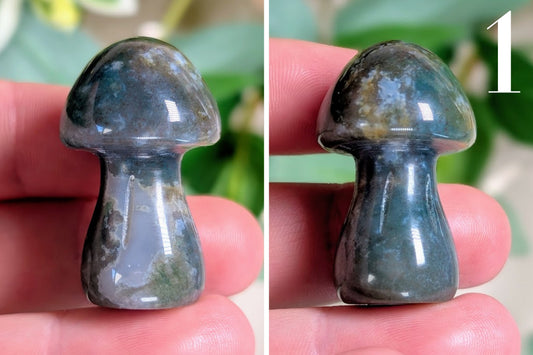 Moss Agate Mushroom