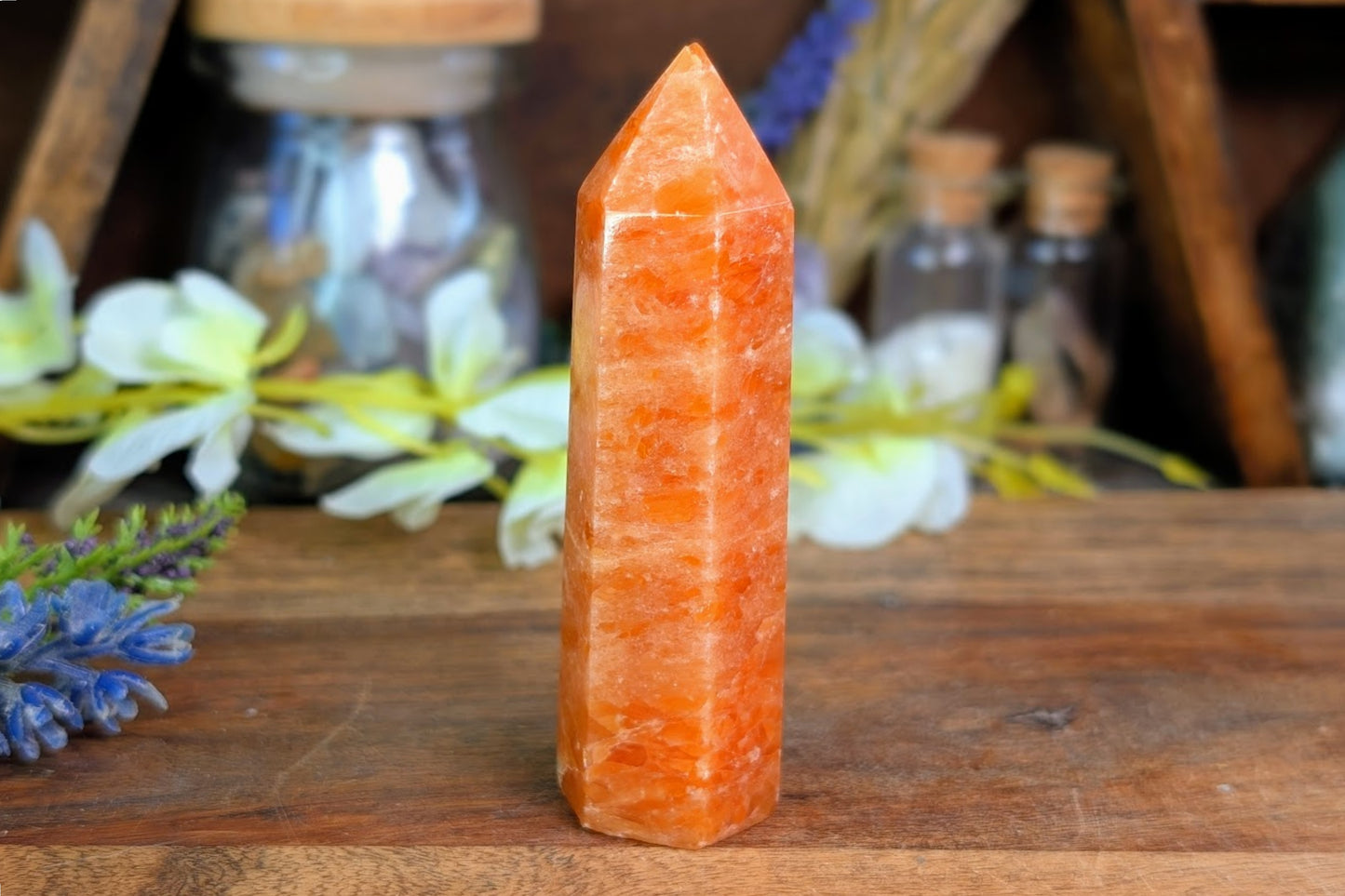 Orchid Calcite Point