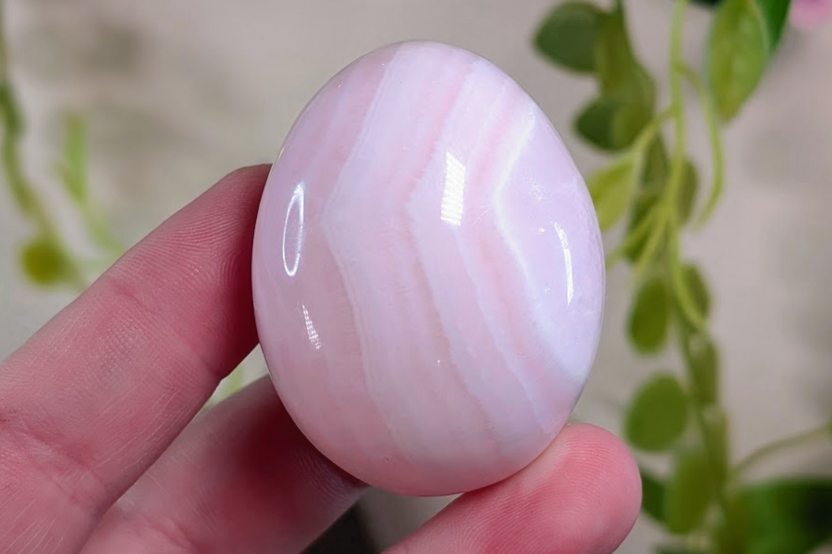 Pink Mangano Calcite Egg