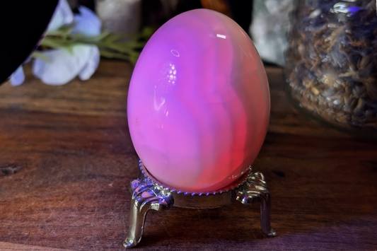 Pink Mangano Calcite Egg