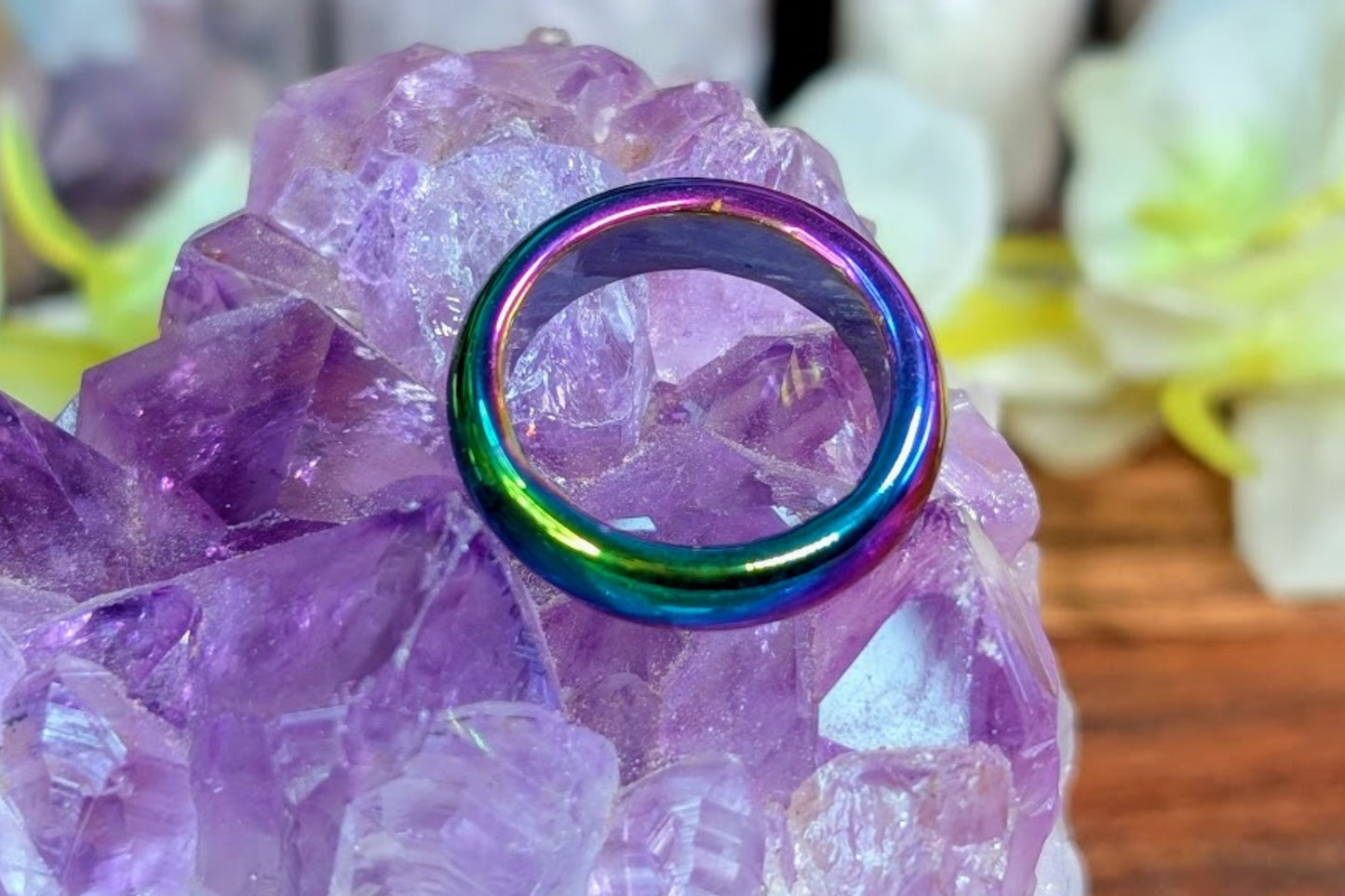 Rainbow Hematite Ring