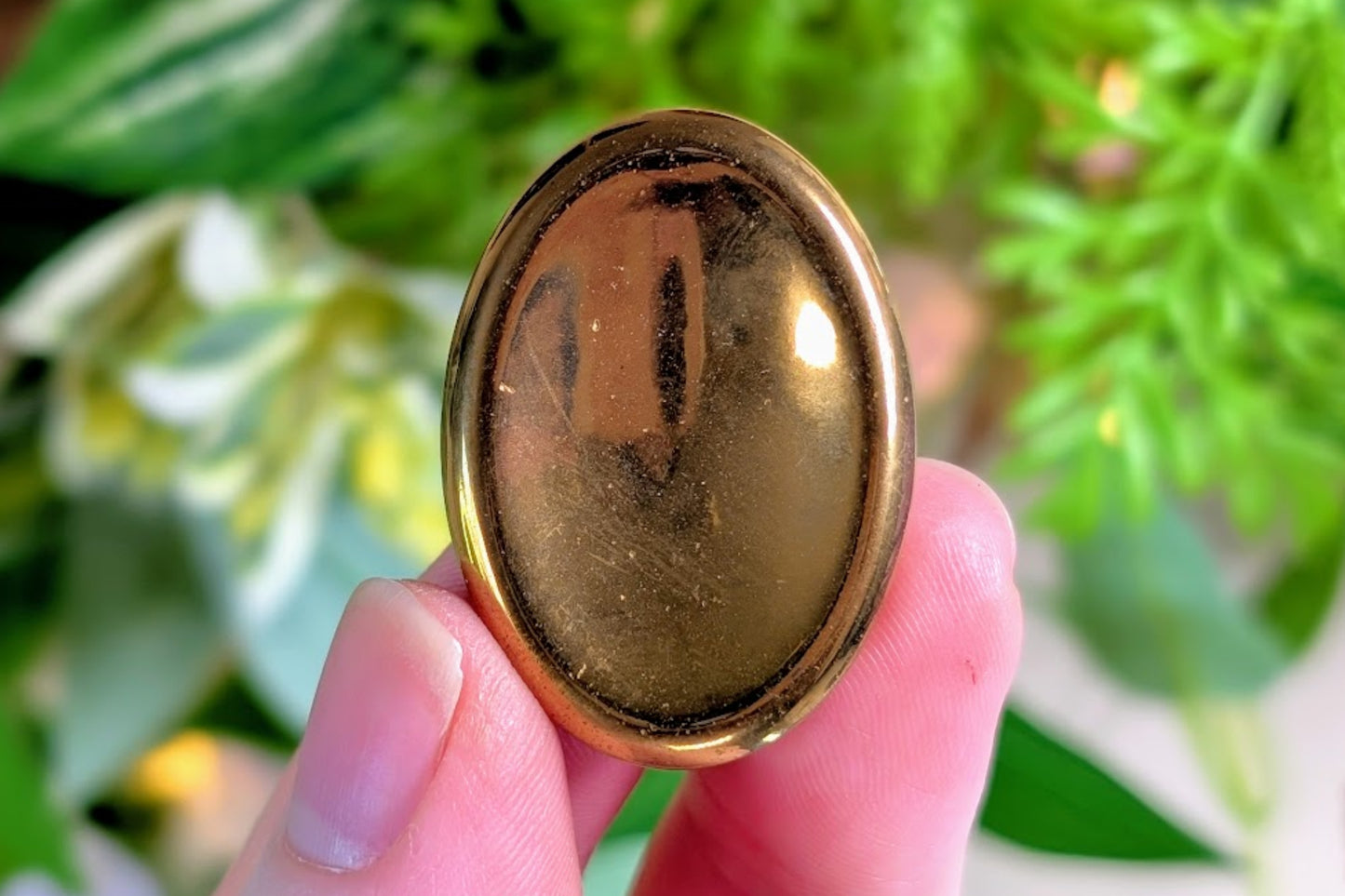 Rainbow Hematite Worry Stone