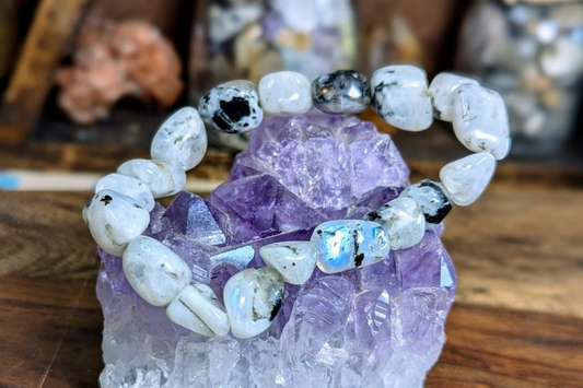 Rainbow Moonstone Bracelet - Tumbled