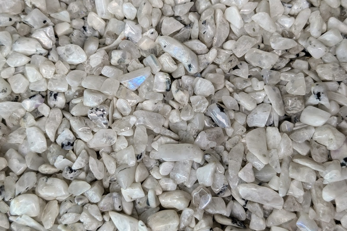 Rainbow Moonstone Chips - 2 oz Bag