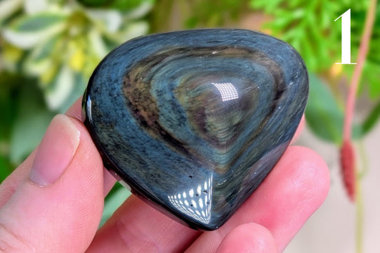Rainbow Obsidian Heart