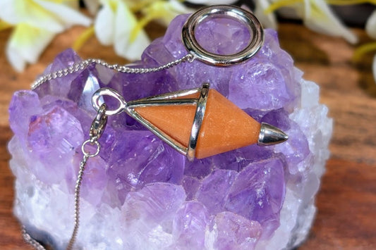 Red Aventurine Diamond Pendulum