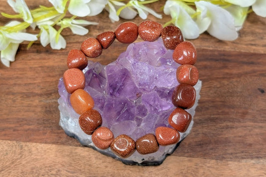 Red Goldstone Bracelet - Tumbled