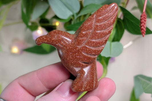 Red Goldstone Flying Raven