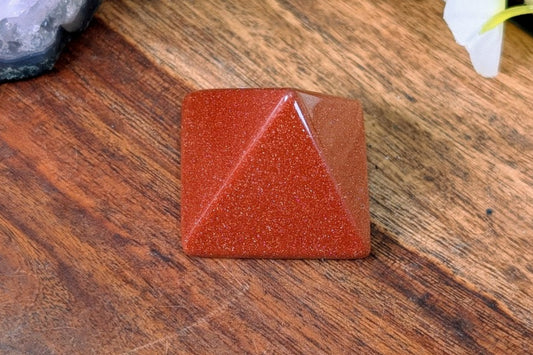 Red Goldstone Pyramid