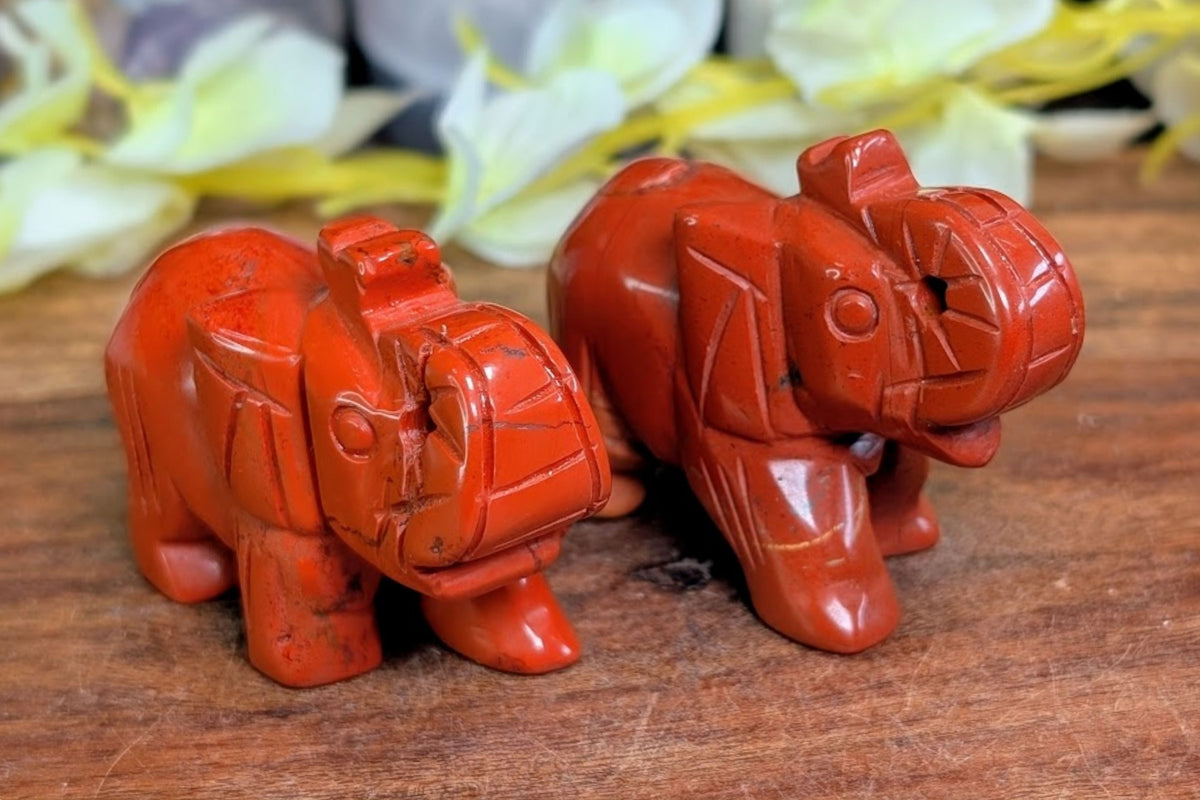 Red Jasper Elephant
