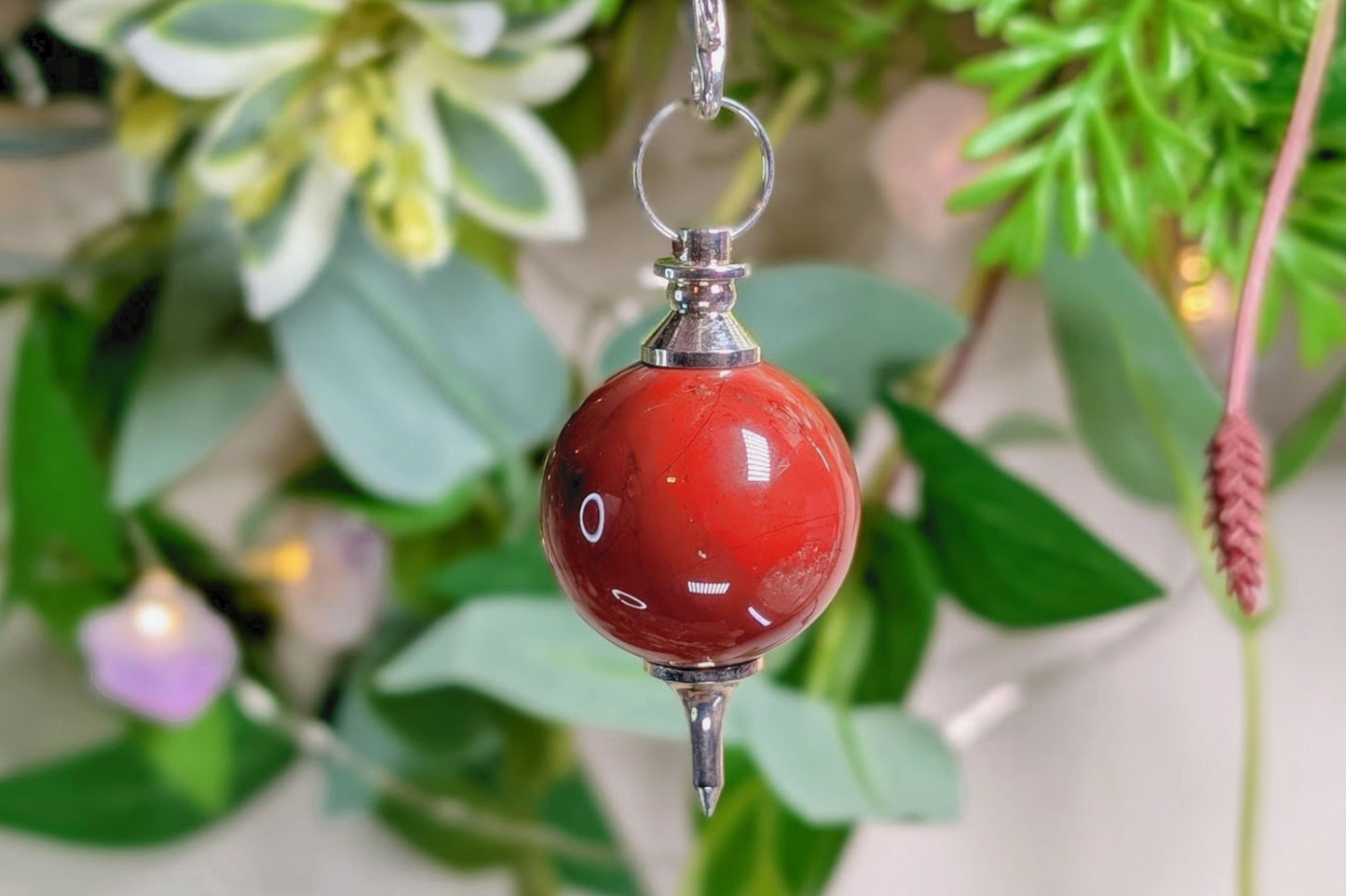 Red Jasper Orb Pendulum