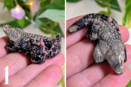 Rhodonite Alligator