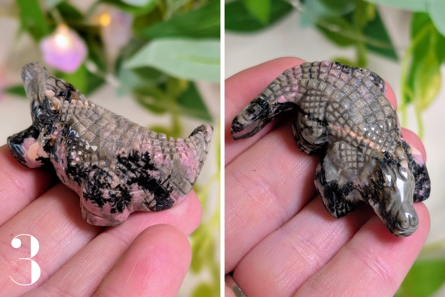 Rhodonite Alligator