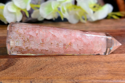 Rose Quartz Orgonite Point