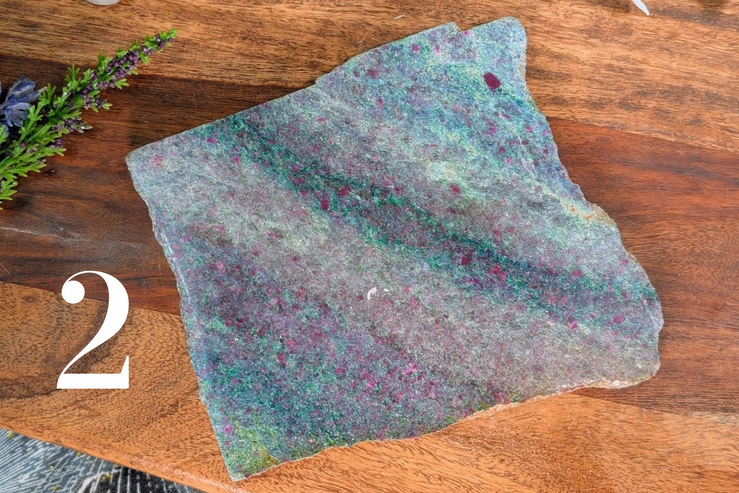 Ruby Zoisite Slab