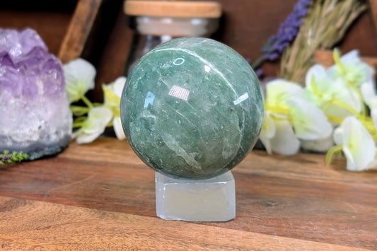 Selenite Sphere Stand - Square