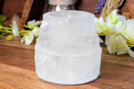 Selenite Iceberg Tealight Holder