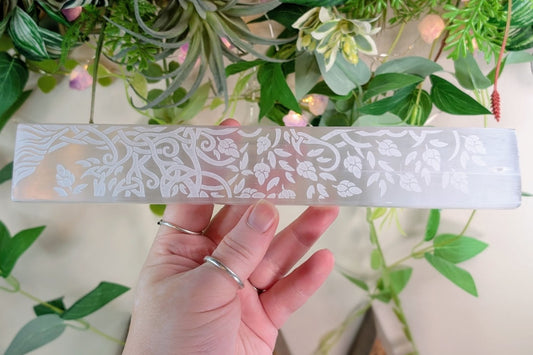 Selenite Incense Holder - Tree of Life