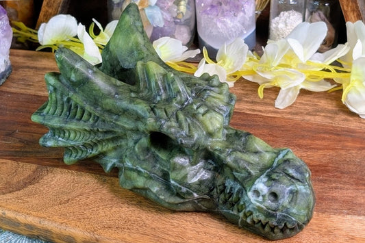 Serpentine Dragon Head 6"