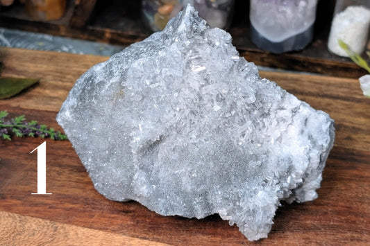 Silver Fluorite Druzy Cluster