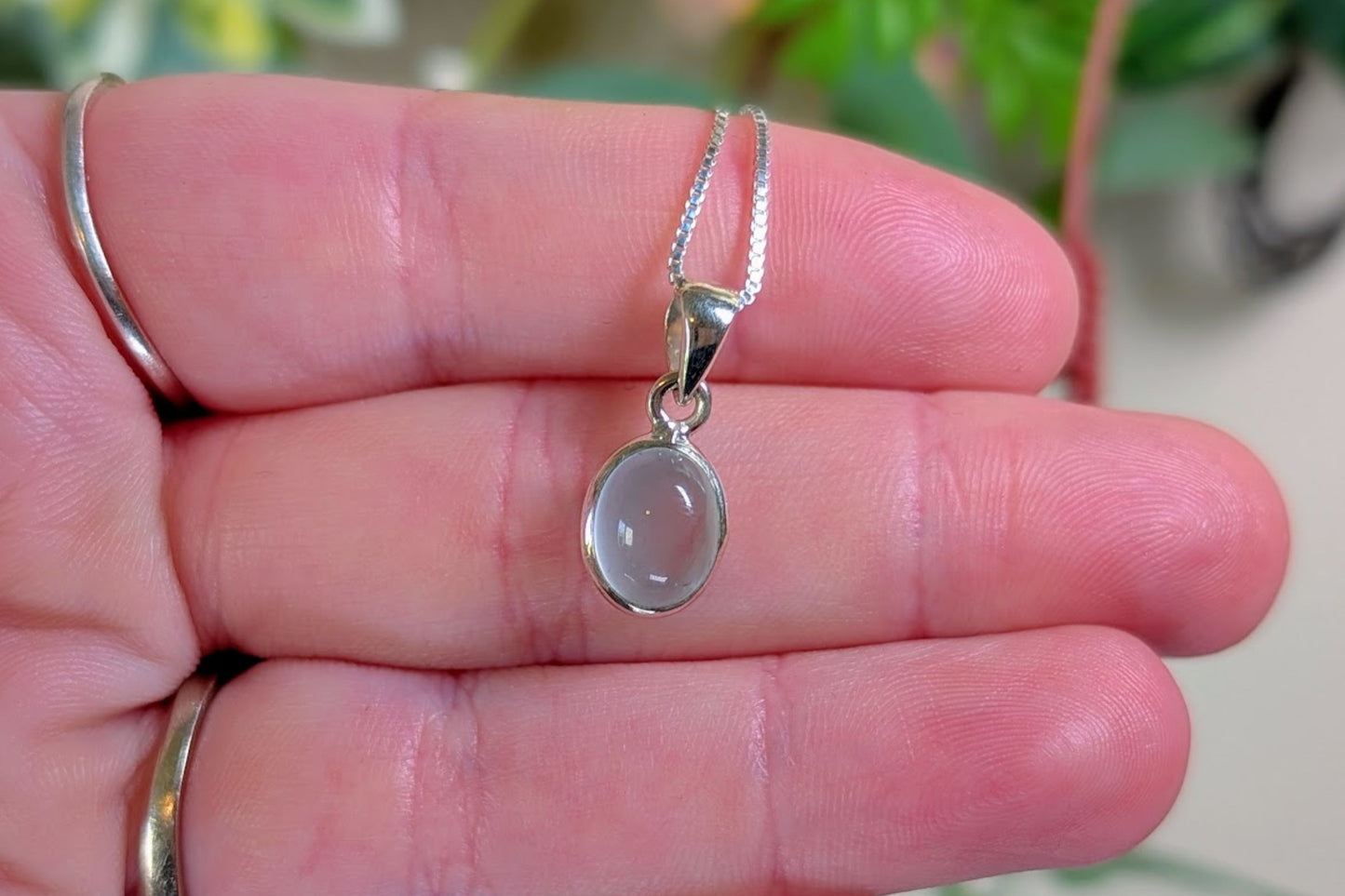 Aquamarine Sterling Silver Pendant Necklace